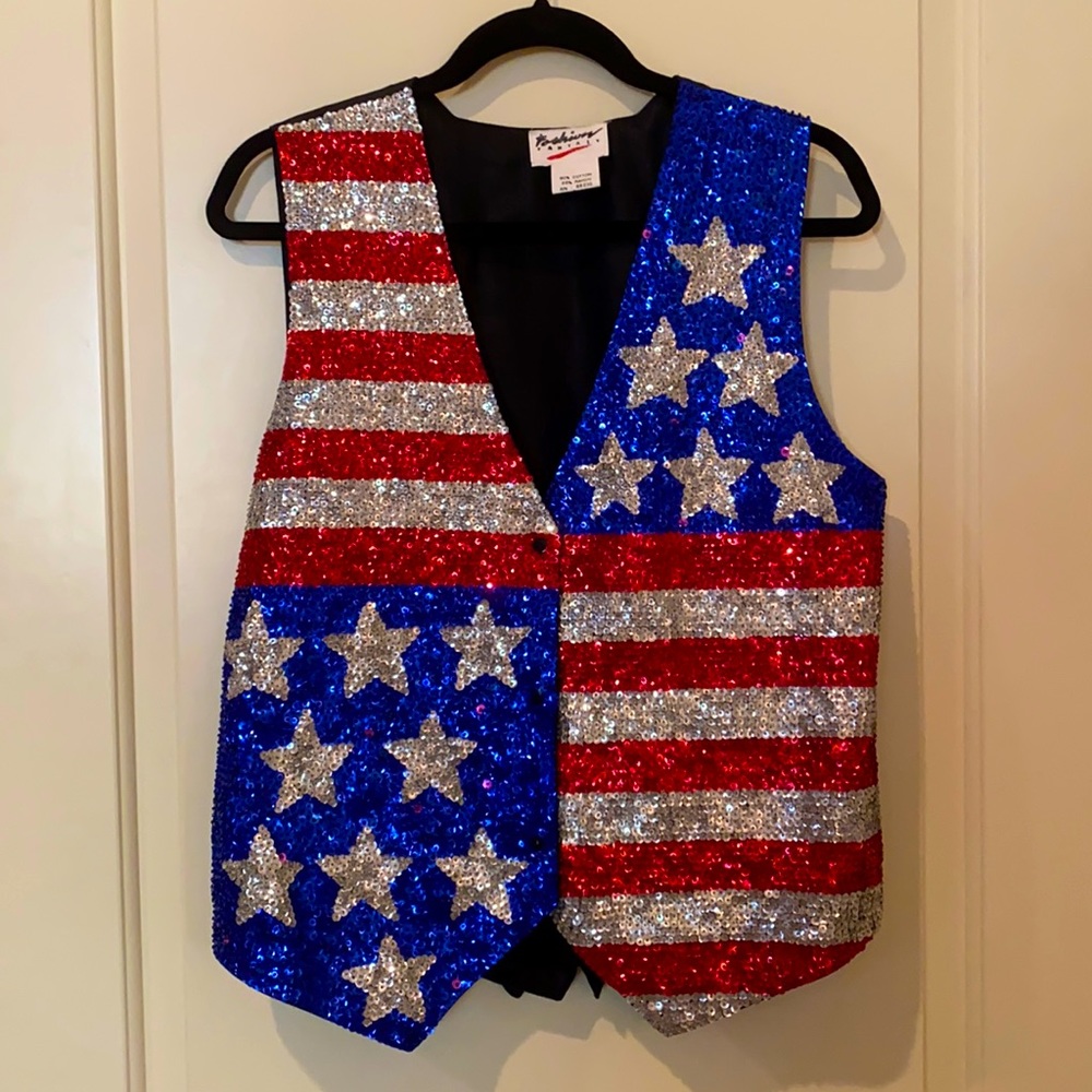 Memorial Day or 4th of July American Flag vest